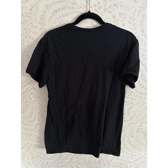 NEW Spooky Black Graphic 'Let's Watch Scary Movies' Short Sleeve T-Shirt - Picture 4 of 4